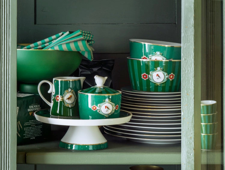 Sucrier Love Birds vert, porcelaine, Pip Studio