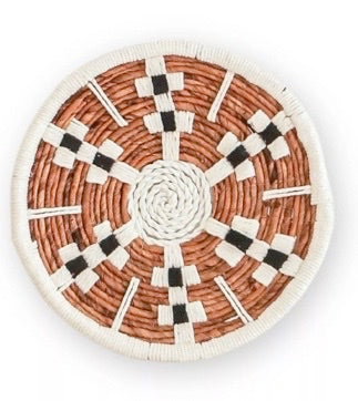 Panier mural ethnique chic en fibres de bananier