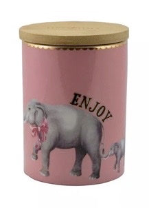 Pot hermétique en porcelaine, éléphant, taille medium, Yvonne Ellen