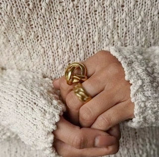 Bague acier inoxydable femme entrelacs cossu