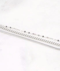 Bracelet 3 chaines argentées