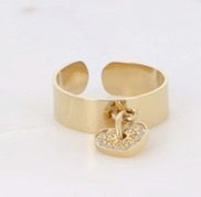 Bague coeur zirconium