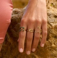 Bague coeur heavy