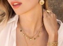 Collier argenté à pampilles