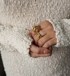 Bague acier inoxydable femme entrelacs cossu