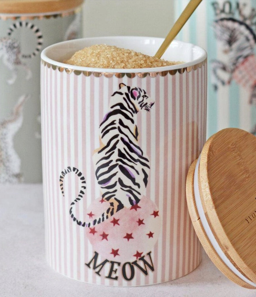 Pot hermétique en porcelaine, Medium Tigre, Yvonne Ellen