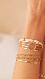 Bracelet réglable 3 rangs doré