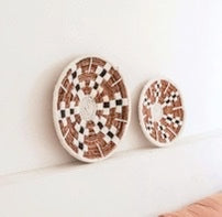 Panier mural ethnique chic en fibres de bananier