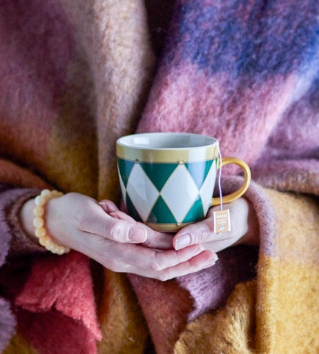 Jolly mug, vert en grès Bloomingville