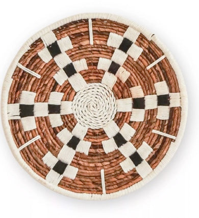 Panier mural ethnique chic en fibres de bananier
