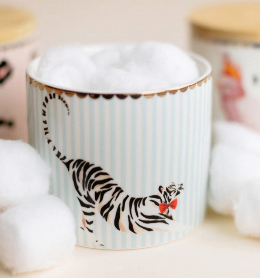 Pot hermétique Tigre en porcelaine, taille S, Yvonne Ellen
