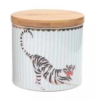 Pot hermétique Tigre en porcelaine, taille S, Yvonne Ellen