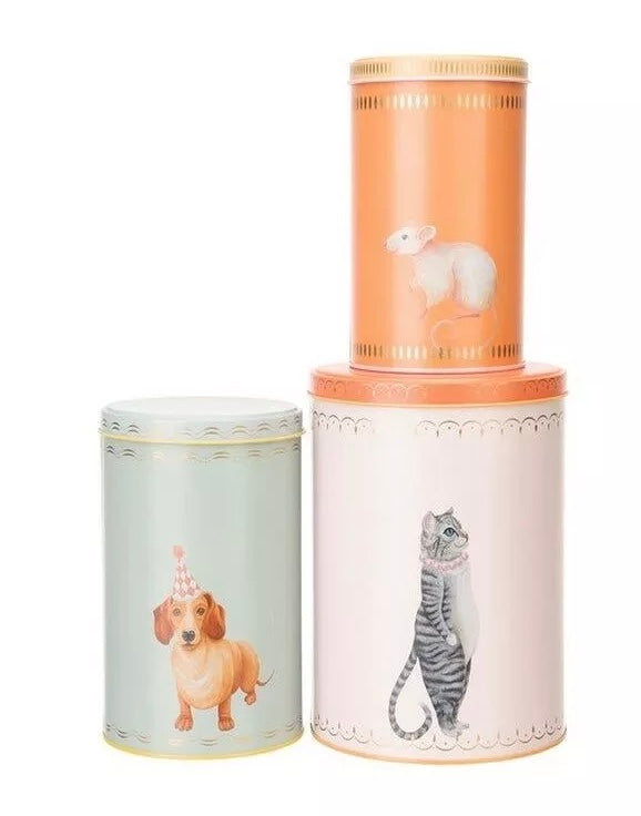 Lot de 3 boîtes en métal hautes, Yvonne Ellen