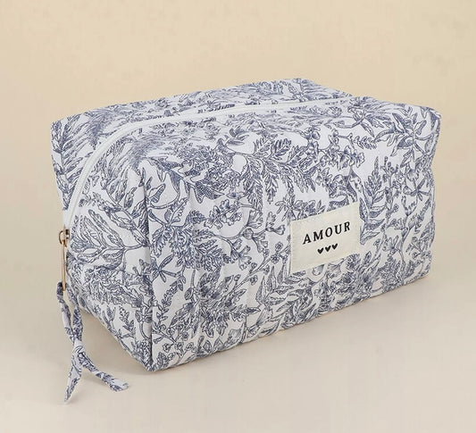 Grande trousse multi usages toile de Jouy