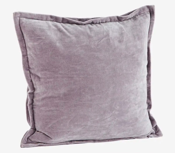Housse de coussin mauve Madame Stoltz, Velvet cushion cover