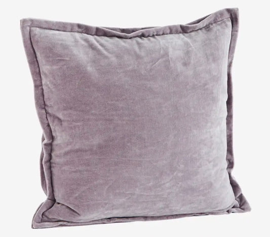 Housse de coussin mauve Madame Stoltz, Velvet cushion cover