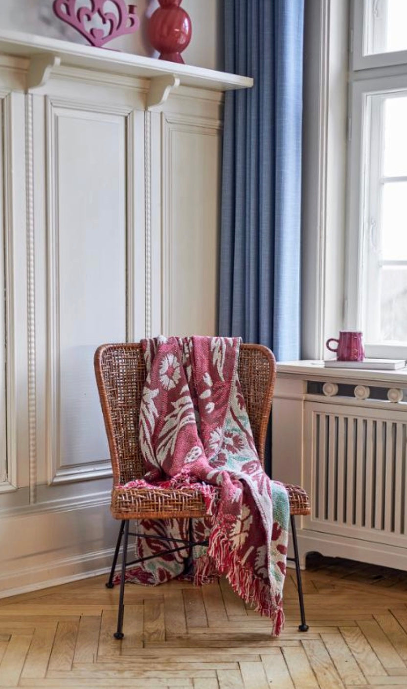 Plaid Jangal en coton recyclé Bloomingville