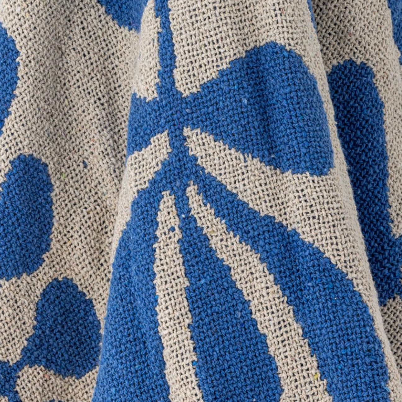 Plaid Nevine blue, coton recyclé, Boomingville