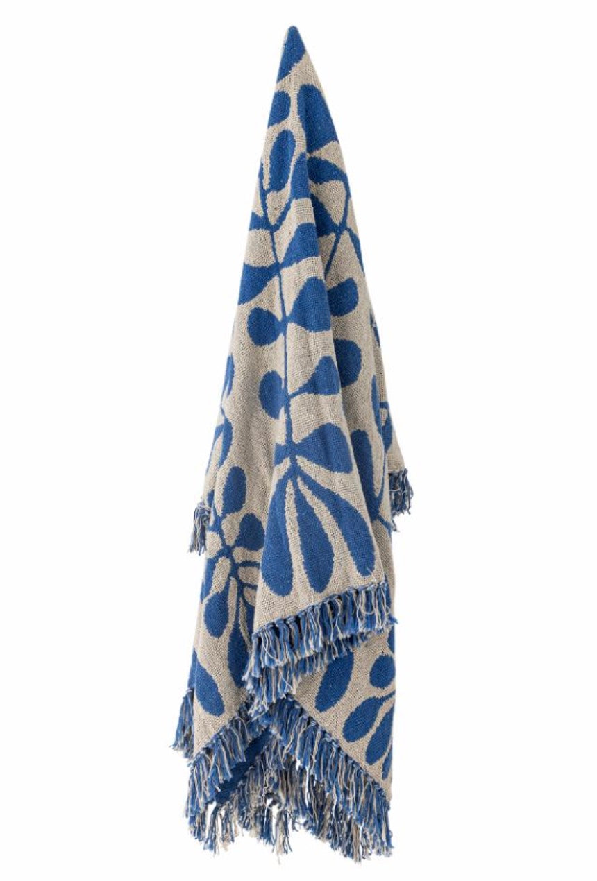 Plaid Nevine blue, coton recyclé, Boomingville