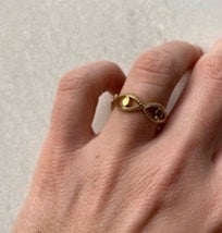 Bague dorée oeil Yseult