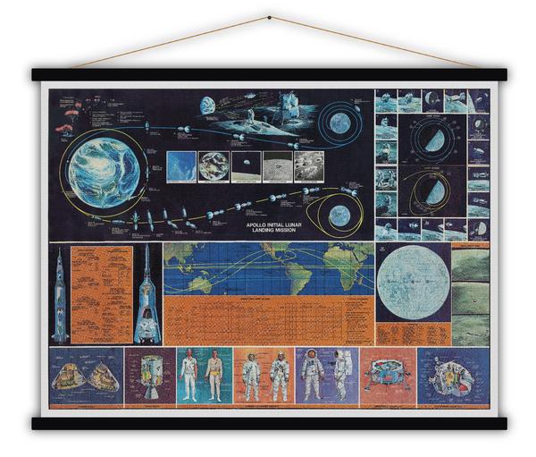 Carte en tissu mission Apollo Blue Shaker