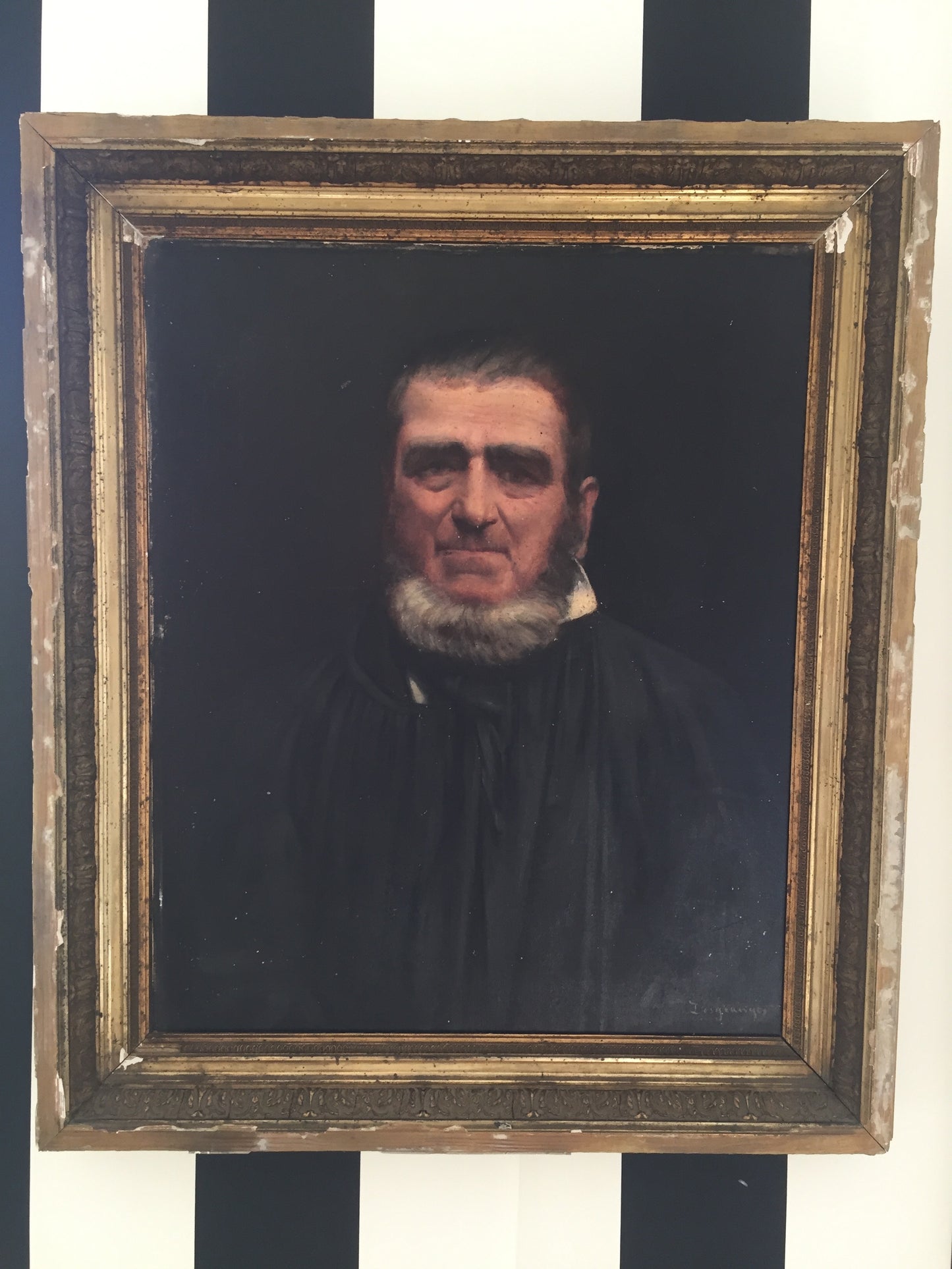 Tableau XIXème école allemande portrait