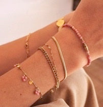 Bracelet 3 chaines dorées
