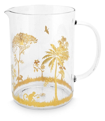 Pichet La Majorelle Gold Rose 1,6L, carafe verre et dorée, Pip Studio