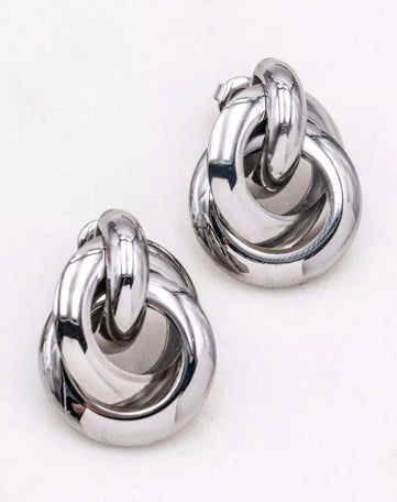 Boucles Anouk argentées