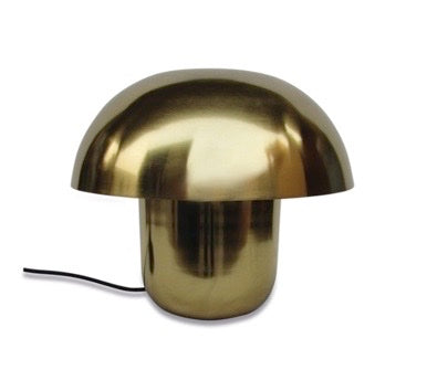 Lampe champignon en métal doré