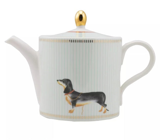 Théière Teckel daschund porcelaine fine Yvonne Ellen