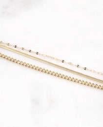 Bracelet 3 chaines dorées