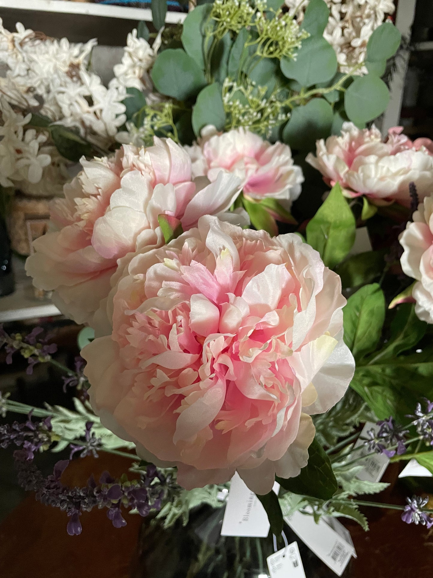 Pivoine artificielle, rose, Bloomingville, 66 cm