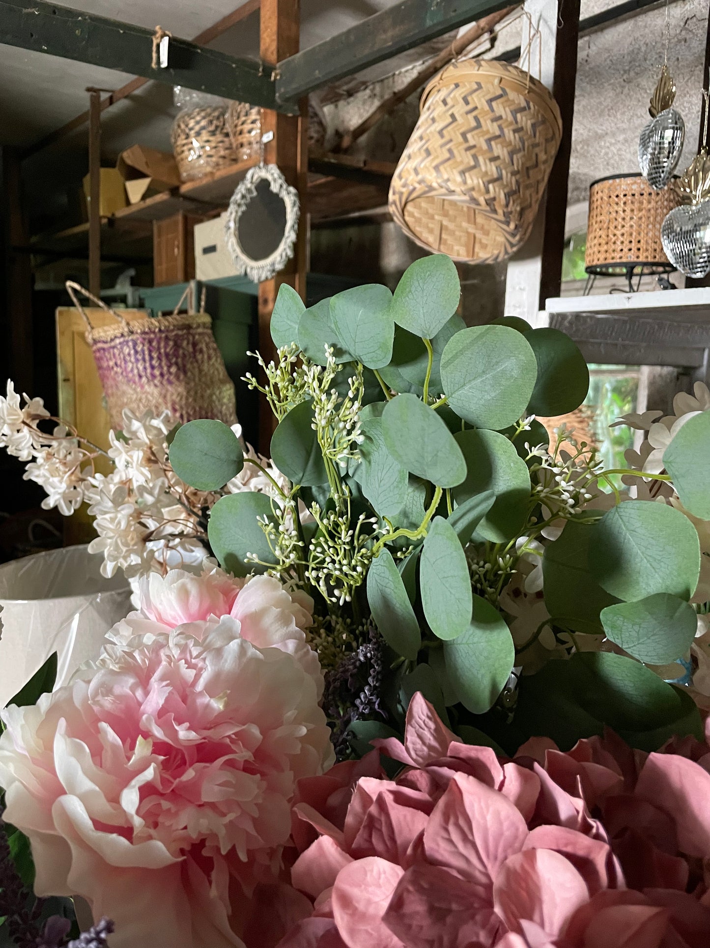 Branche Eucalyptus, fleur artificielle Bloomingville, H 82 cm