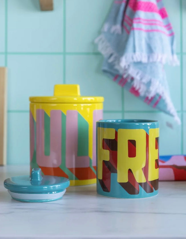 Pot hermétique XL Dulce jaune, Mexique, Kitsch Kitchen