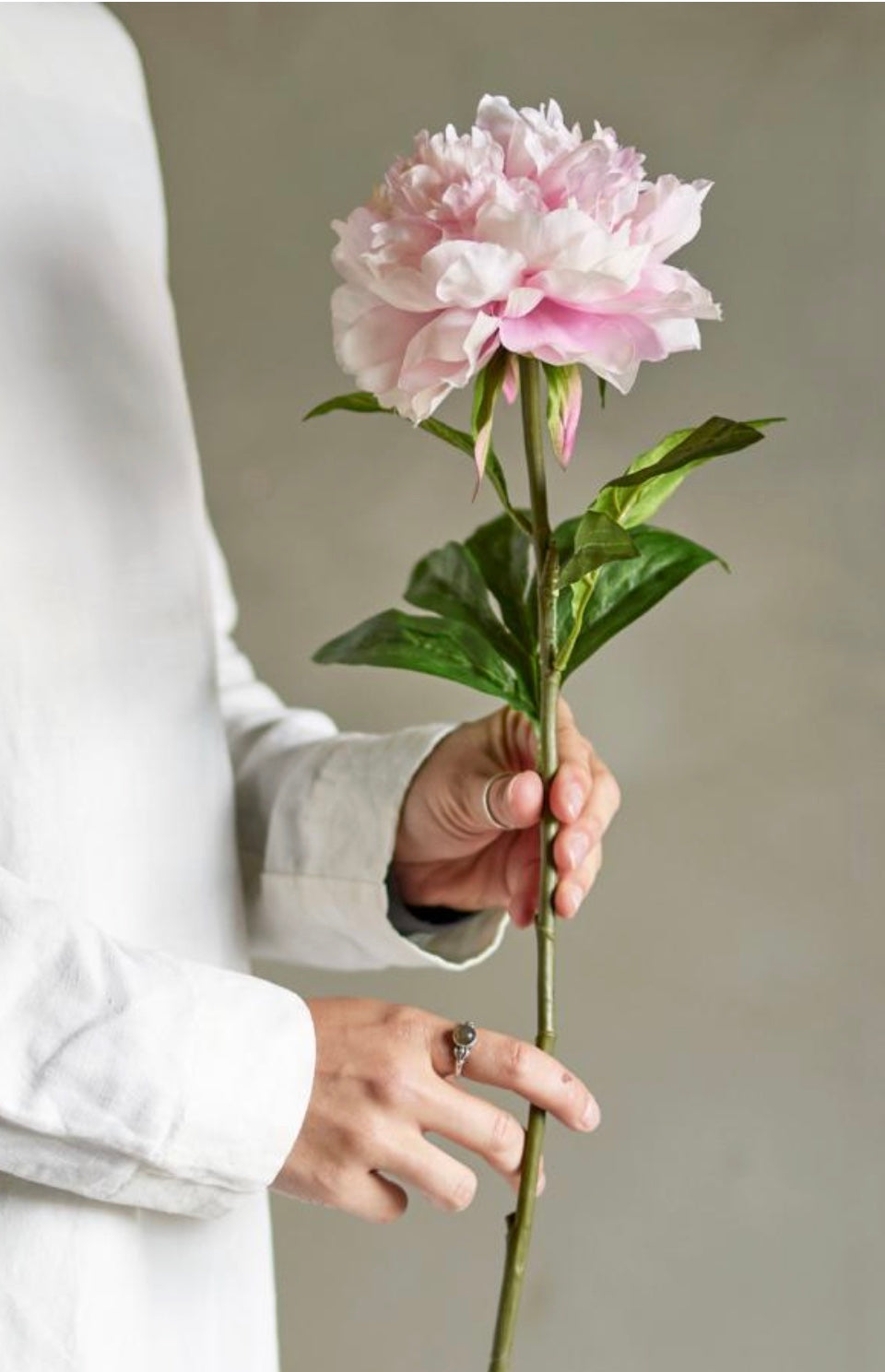 Pivoine artificielle, rose, Bloomingville, 66 cm