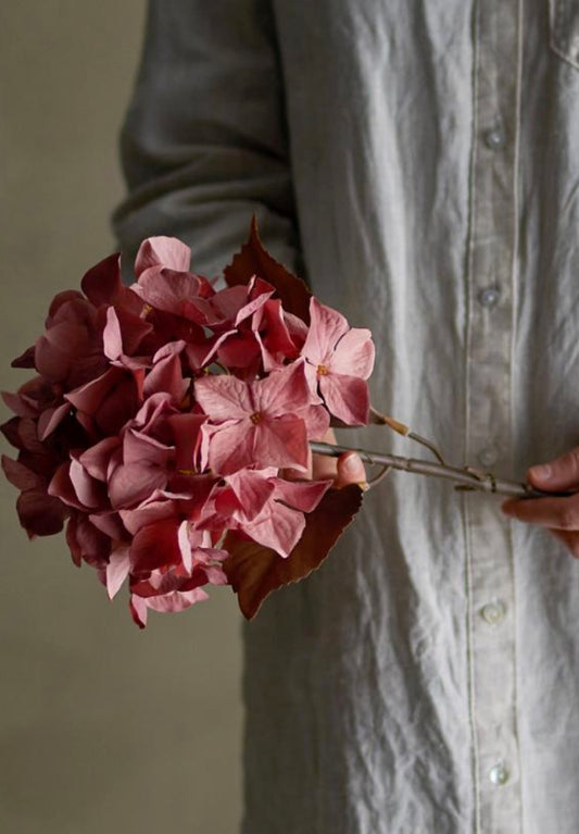 Hydrangea mauve, tige, fleur artificielle Bloomingville, H 65 cm