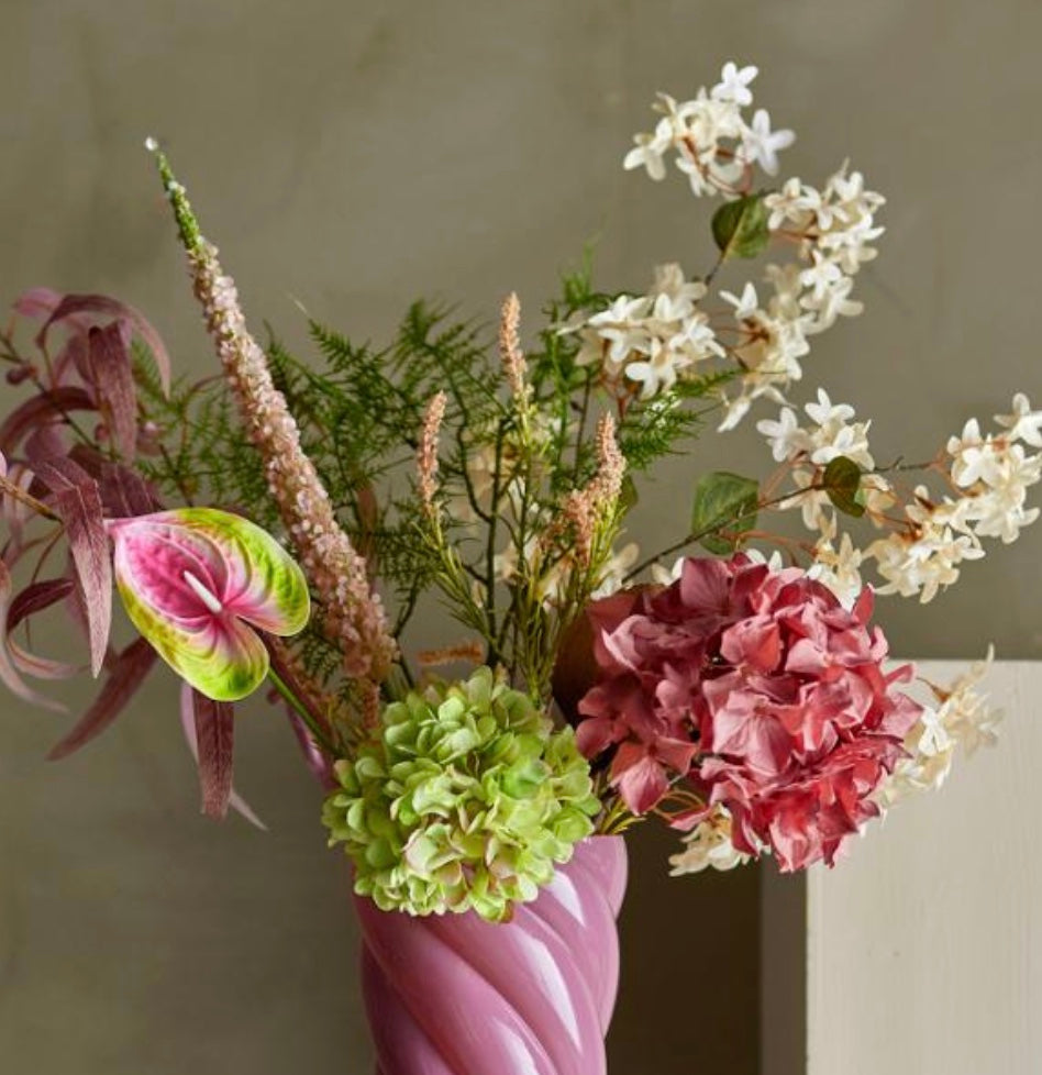 Hydrangea mauve, tige, fleur artificielle Bloomingville, H 65 cm