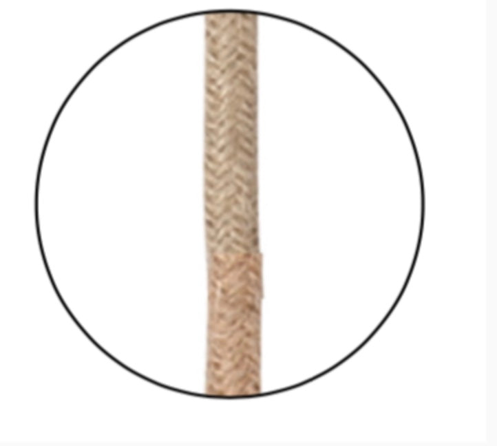 Suspension douille baladeuse blanche 400cm câble corde naturelle prise