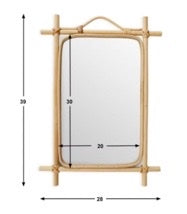 Miroir en bambou artisanal