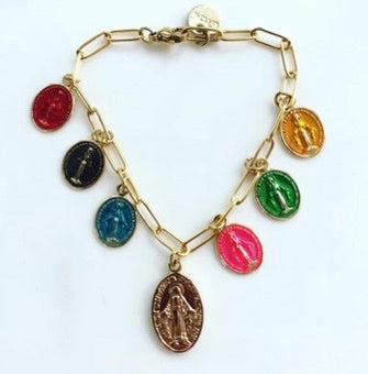 Bracelet Marie Arc en ciel Litchi