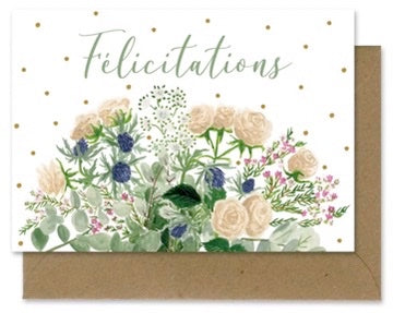 Carte de félicitations fleurs