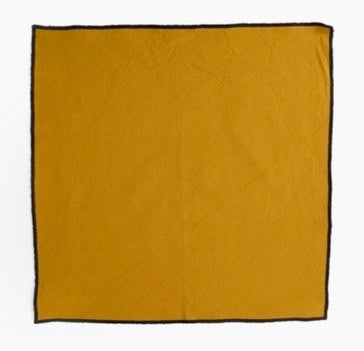 Serviette de table en coton lavé Curry