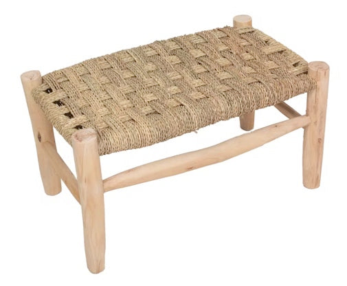 Banc marocain en bois d'eucalyptus