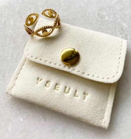 Bague dorée oeil Yseult