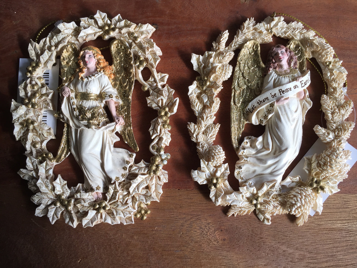 Lot de 2 Anges à suspendre Noël