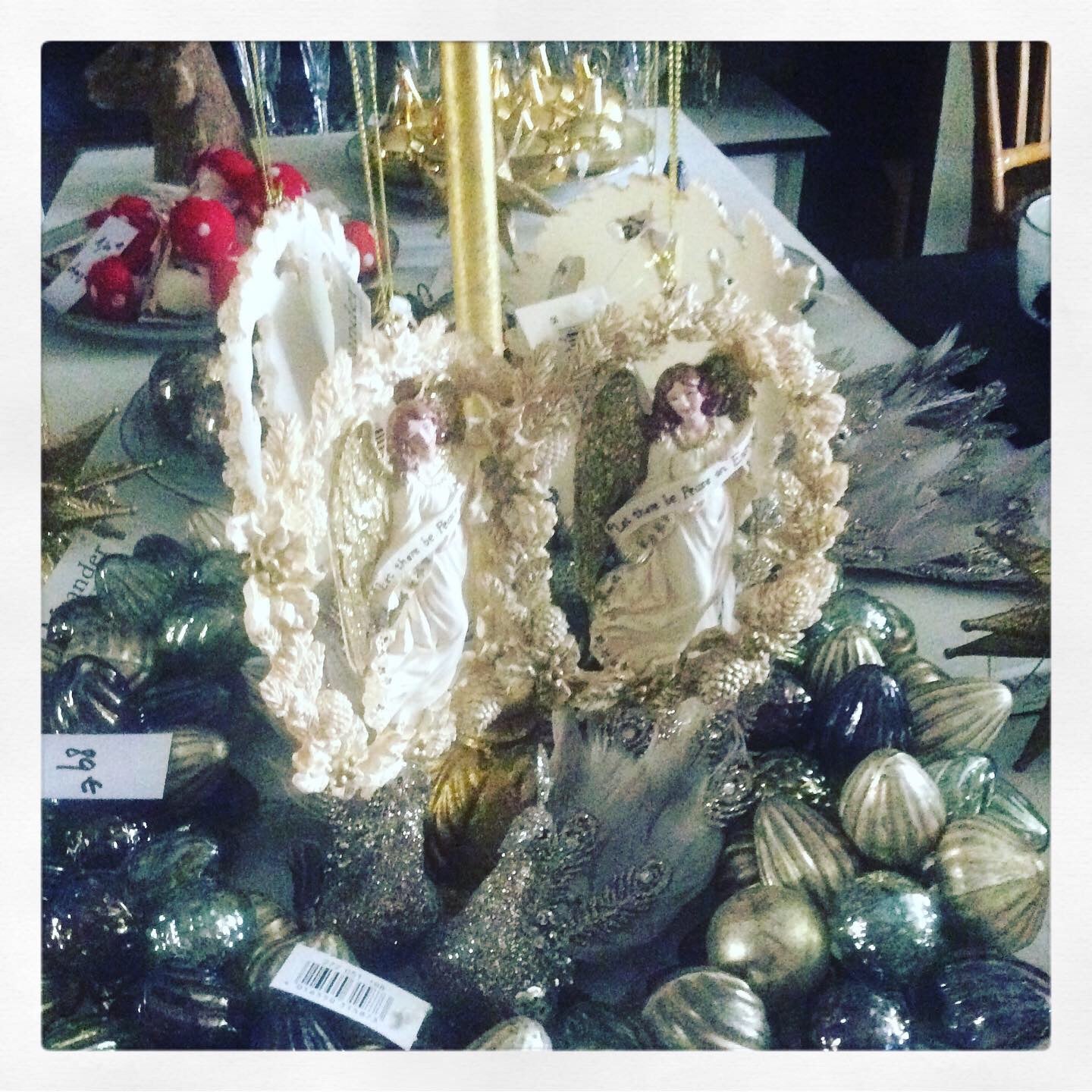 Lot de 2 Anges à suspendre Noël