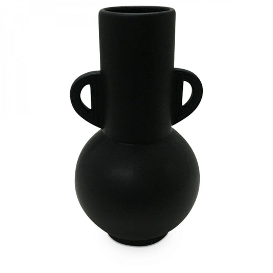 Vase noir double anse