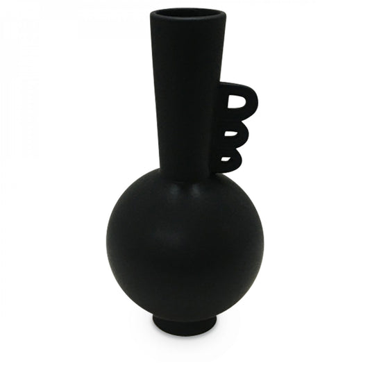 Vase noir en gré cérame